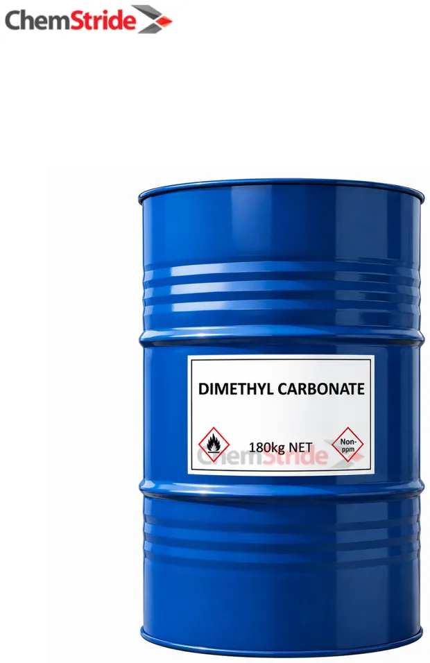 Dimethyl Carbonate (DMC) packaging as supplied by ChemStride