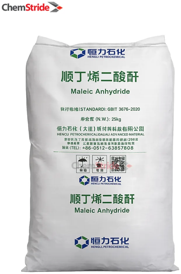 Maleic Anhydride Hengli packaging as supplied by ChemStride