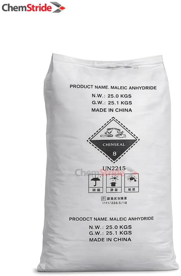 Maleic Anhydride Tengda packaging as supplied by ChemStride