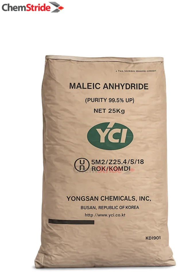 Maleic Anhydride Yongsan packaging as supplied by ChemStride