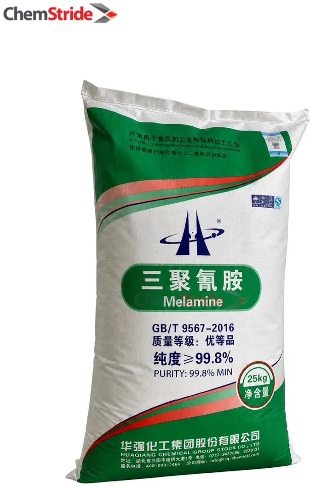 Melamine Huaqiang packaging as supplied by ChemStride